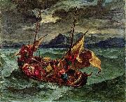Eugene Delacroix Christus auf dem See Genezareth France oil painting artist